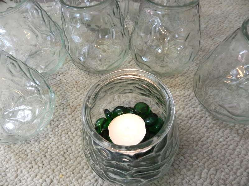 Collection of empty and cleaned citronella candle glass jars. Can be used with tea lights
