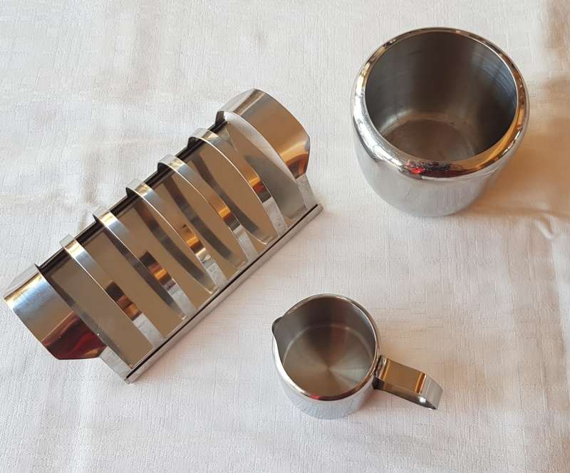 Vintage Stainless Steel set Breakfast set.