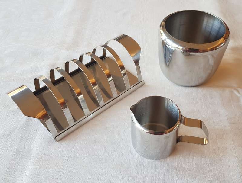 Vintage Stainless Steel set Breakfast set.