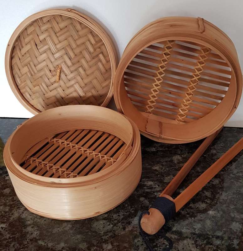 Chinese Rice Steamer.  Bamboo rice steamer
