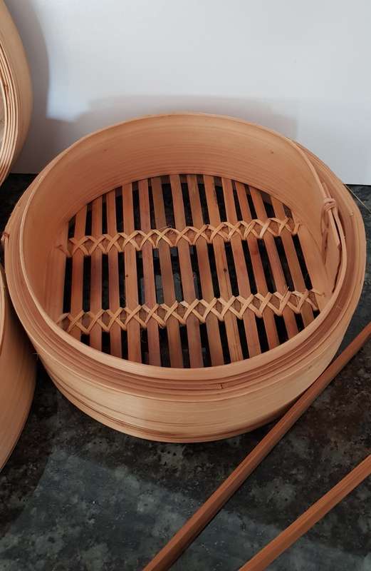 Chinese Rice Steamer.  Bamboo rice steamer
