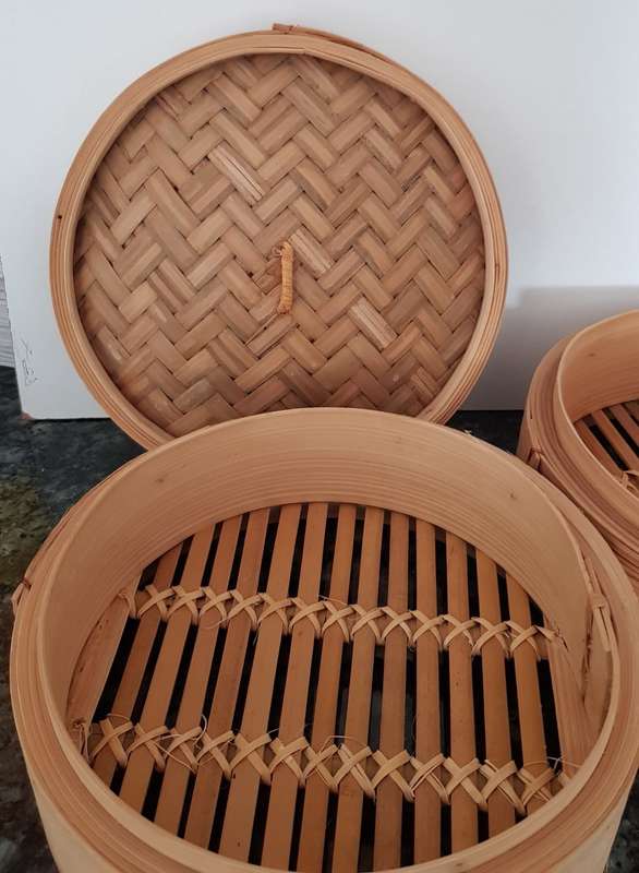 Chinese Rice Steamer.  Bamboo rice steamer