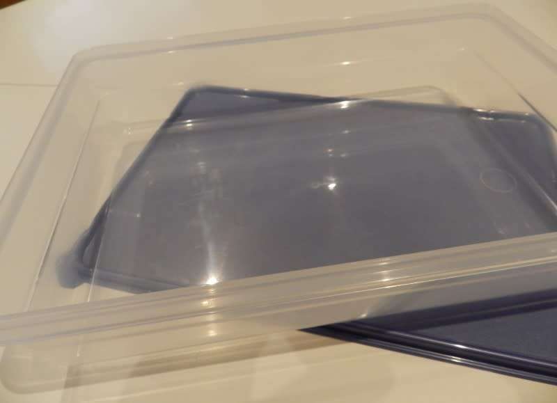 Addis Plastic Large Rectangular container server/saver with blue lid.