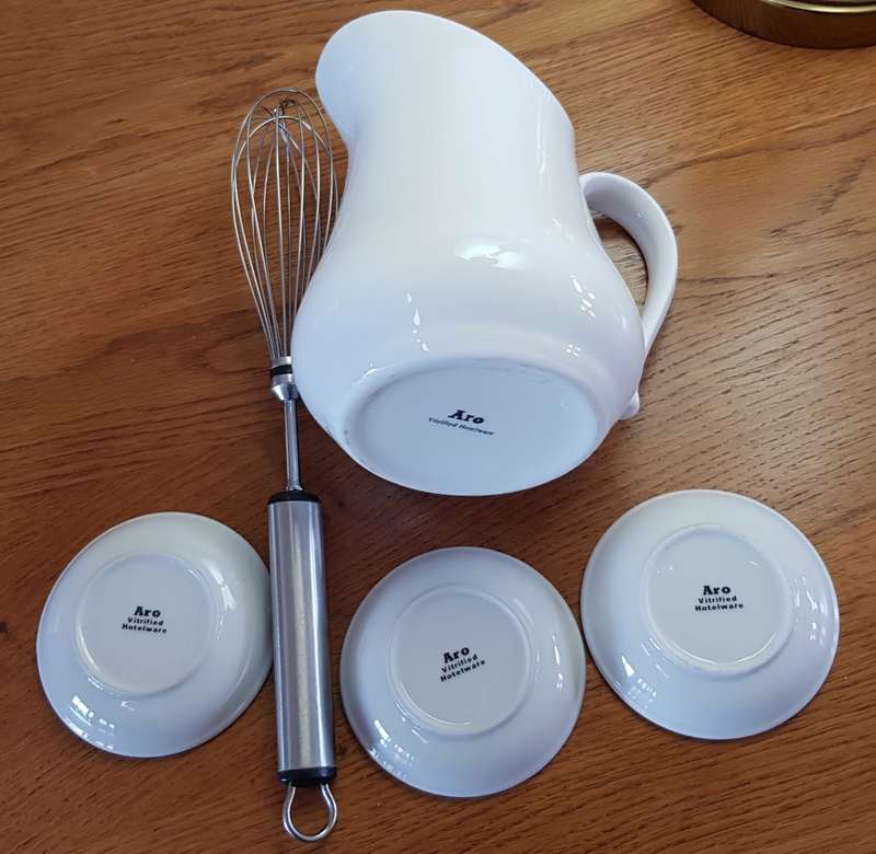 Dinnerware set: Aro Vitrified Hotelware.  Crockery  4 piece