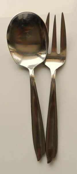 Cutlery Salad Set.  2 piece Stainless Steel Salad Set.   Doric design by Eetrite.