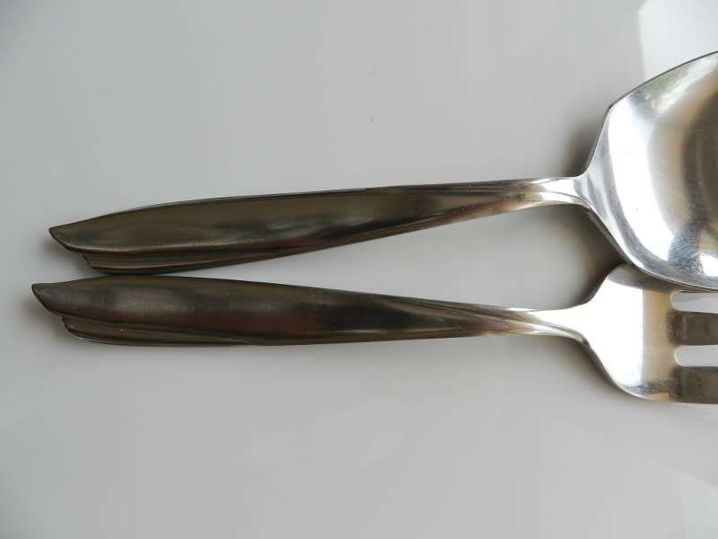 Cutlery Salad Set.  2 piece Stainless Steel Salad Set.   Doric design by Eetrite.
