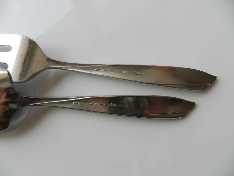 Cutlery Salad Set.  2 piece Stainless Steel Salad Set.   Doric design by Eetrite.