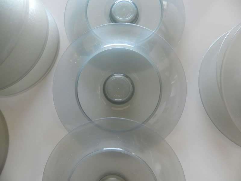 Kitchen collectable Set 6x Vintage Tupperware pudding bowls with detachable feet for stack storage