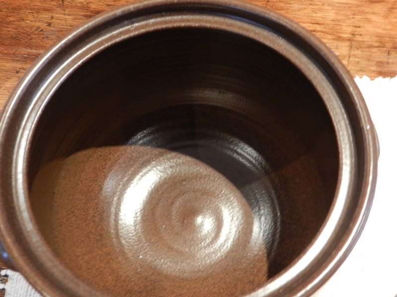 Vintage Soup Tureen Brown glazed pottery with lid.