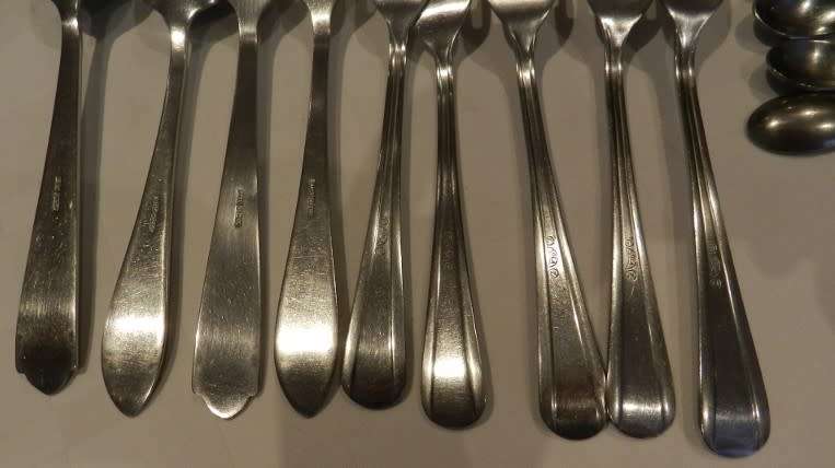 Dutch Vintage  Gero Zilmeta Stainless Steel Cutlery Set. Circa 1960s.  40pce