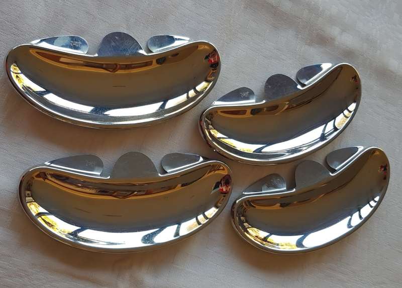 Vintage Kitchen Dining Tableware Effepi of Italy Inox 18/10 Stainless Steel Set of 4x clip on condim