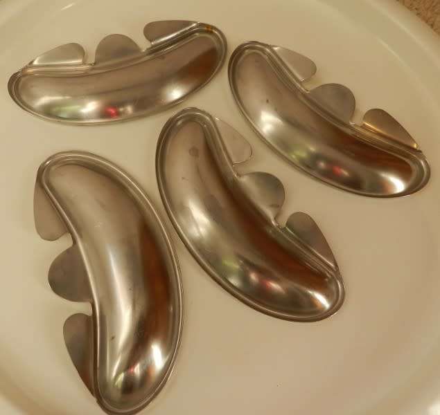 Vintage Kitchen Dining Tableware Effepi of Italy Inox 18/10 Stainless Steel Set of 4x clip on condim