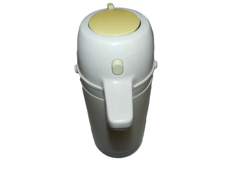 Vintage Air/Pump Pot with vacuum insulated glass interior.  (Thermal) Hot Coffee/cold water dispense