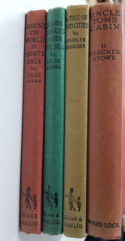 Vintage Classics Set of 4x books Abridged editions for Children 1960s. 20 000 Leagues etc
