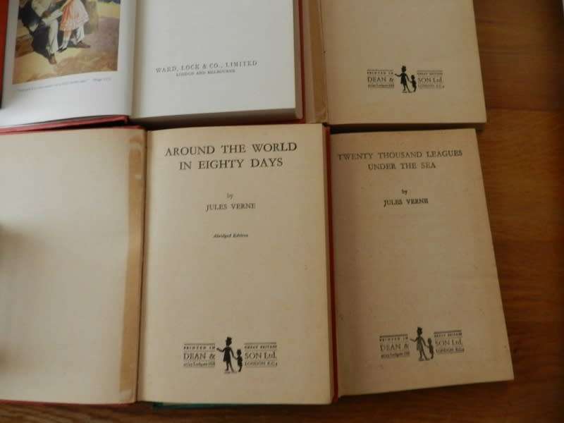 Vintage Classics Set of 4x books Abridged editions for Children 1960s. 20 000 Leagues etc