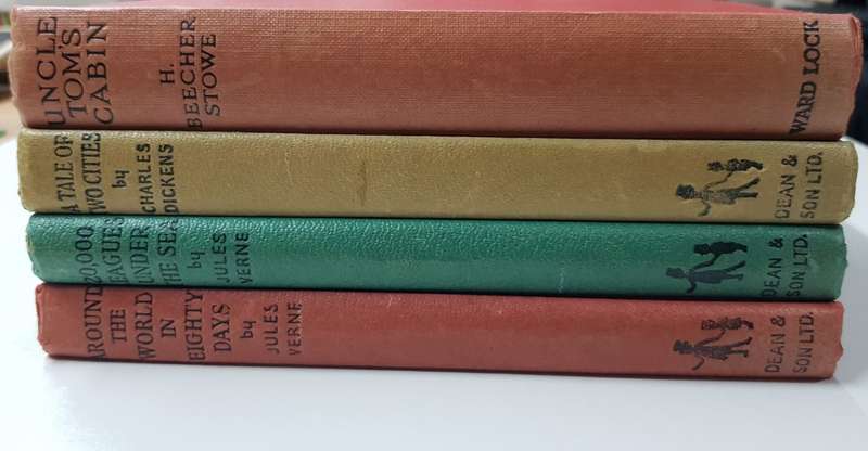 Vintage Classics Set of 4x books Abridged editions for Children 1960s. 20 000 Leagues etc