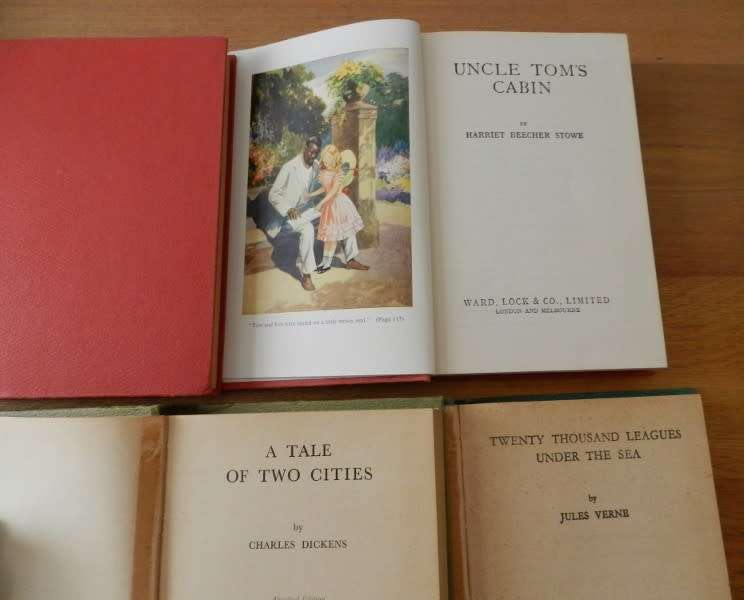 Vintage Classics Set of 4x books Abridged editions for Children 1960s. 20 000 Leagues etc