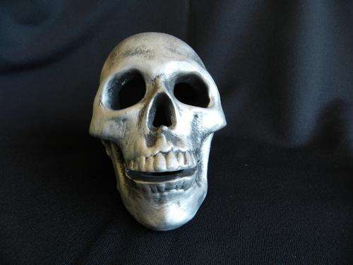 Skull, painted silver