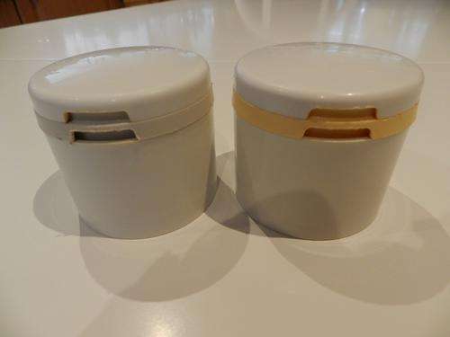 Vintage Tupperware Salt and Pepper shaker set with lids