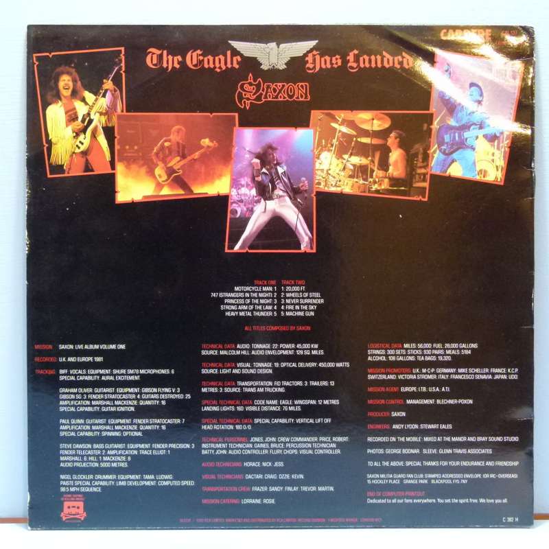 SAXON  -  The Eagle Has Landed  -  Live UK Pressing