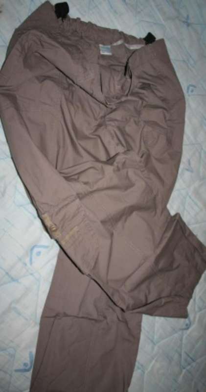 DU DATE MATERNITY WEAR ADJUSTABLE BAGGY PANTS BROWN/KHAKI