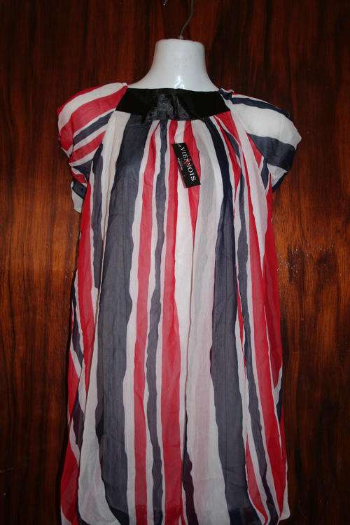STRIPED CHIFFON TUBE TOP SIZE 34/36