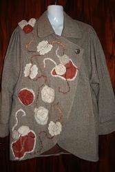 LADIES LEATHER FLOWER JACKET SIZE 36