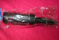 LARGE BLACK & SILVER SALON HAIRBRUSH. BRAND NEW AND SEALED.