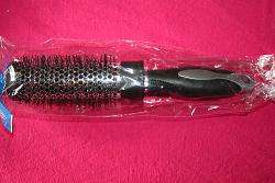 MEDIUM BLACK & SILVER SALON HAIRBRUSH. BRAND NEW AND SEALED.