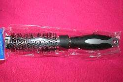 SMALL BLACK & SILVER SALON HAIRBRUSH. BRAND NEW AND SEALED.