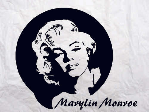 Vinyl Wall Art - Wall Art Sticker - Wall Art Decall - Interior Decor Decoration  Marylin Manroe