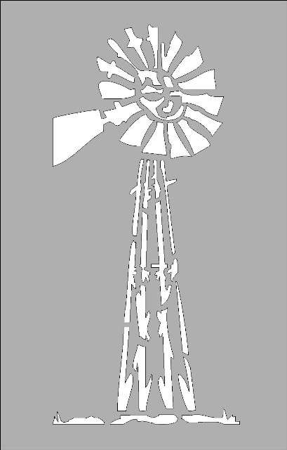 Windpomp -  Art Stencil Mask Template