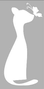 Butterfly Cat -  Art Stencil Mask Template