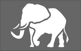 Elephant -  Art Stencil, Mask, Template