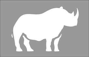 Rhino -  Art Stencil, Mask, Template
