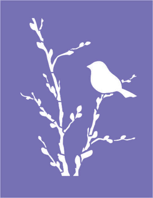 Blossom Bird -  Art Stencil, Mask, Template