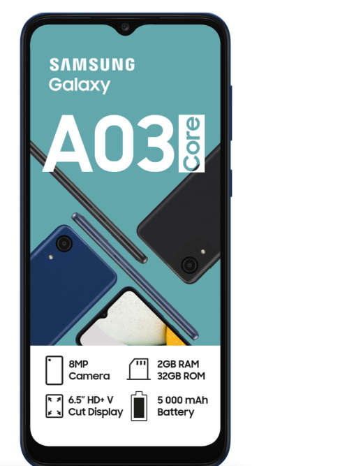 Samsung Galaxy A03 Core - Ceramic Black (Dual Sim) (Brand new & sealed)