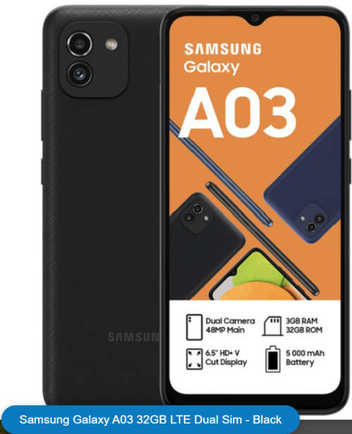 Bundle deal: Samsung A03 x2 + Samsung Galaxy A03 Core (Vodacom Network - Dual Sim)