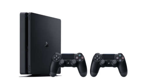 PS4  Console 500GB Slim With 2 controllers - Black (Brand new)