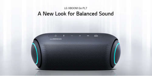 LG XBOOM GO PL7 Bluetooth speaker - Black with Meridian Audio