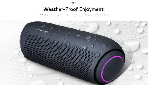 LG XBOOM GO PL7 Bluetooth speaker - Black with Meridian Audio
