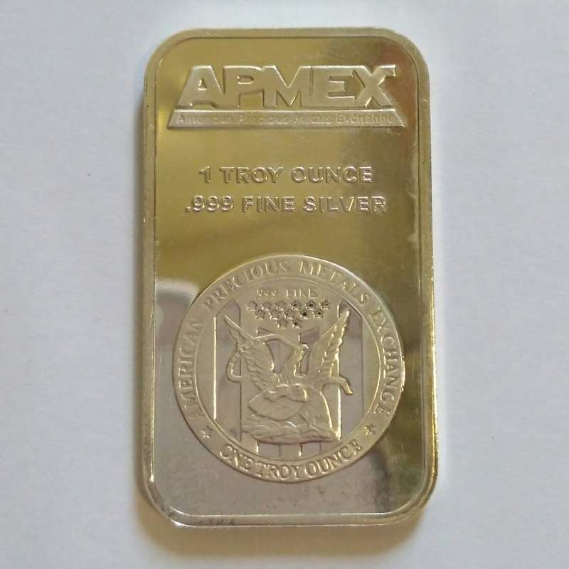 1 OUNCE PURE SILVER APMEX BAR