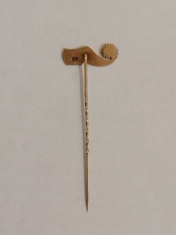 9ct GOLD PIN - CLOWN SHOE - HALLMARKED