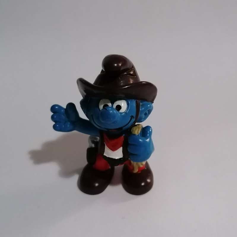 VINTAGE ORIGINAL WESTERN COWBOY SMURF - 1981
