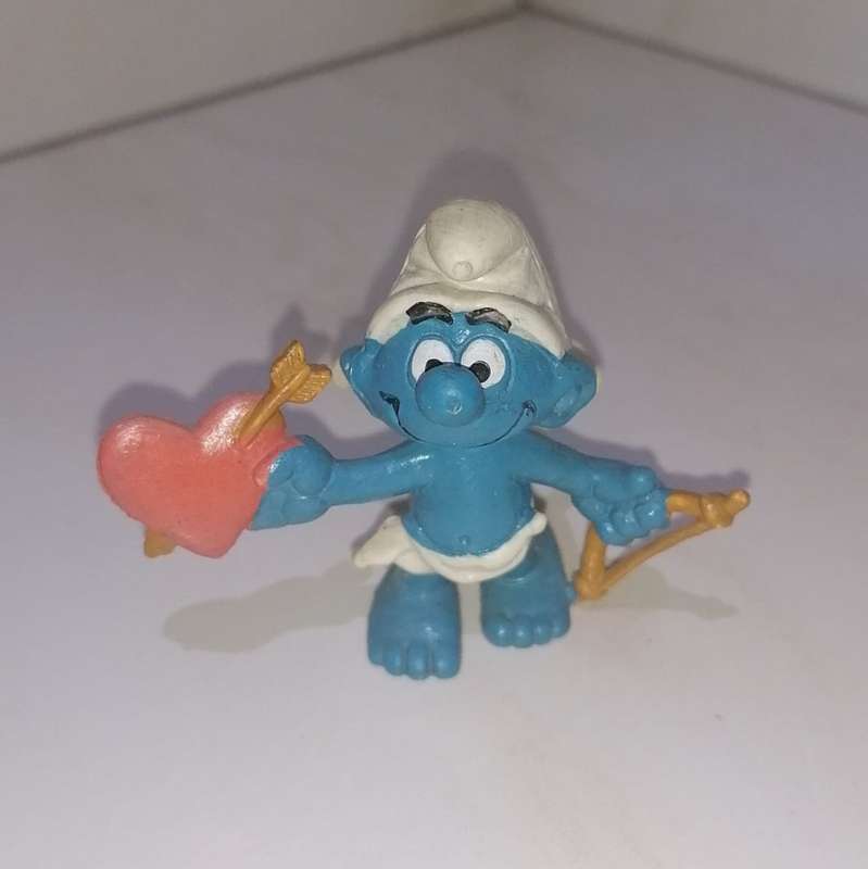 VINTAGE ORIGINAL CUPID BROWN ARROW SMURF - 1980