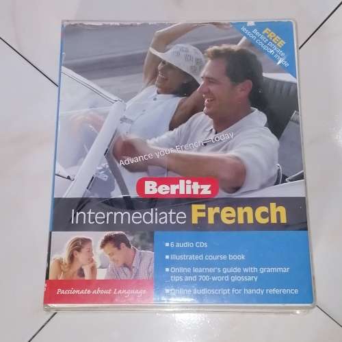 Intermediate French course book and DVDs