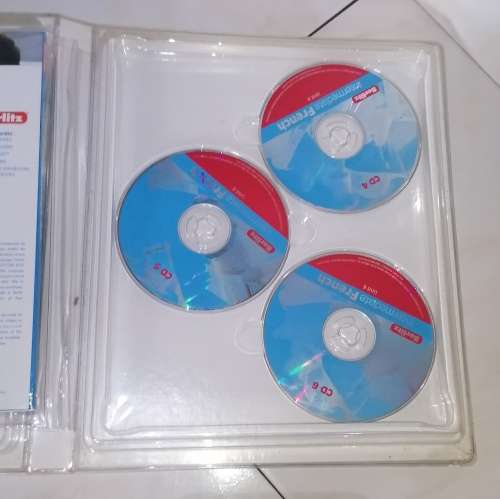 Intermediate French course book and DVDs
