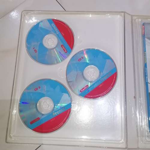Intermediate French course book and DVDs