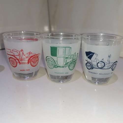 Vintage cars shot glasses (5)
