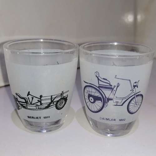 Vintage cars shot glasses (5)